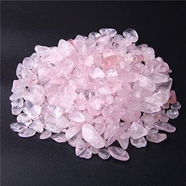 Natural Stone 500 pcs Pink Quartz No Hole Undrilled Irregular Chip Gemstone Beads Rock Gravel Crystal Tumble Stone Minerals gravel specimen stone Energy Decorative Stone Fish Tank stone