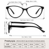 Przene 4 Pack Blue Light Blocking Reading Glasses,Cat Eye Reading