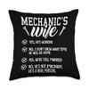 Mechanic's wife gifts funny Mechanic husband Throw Pillow