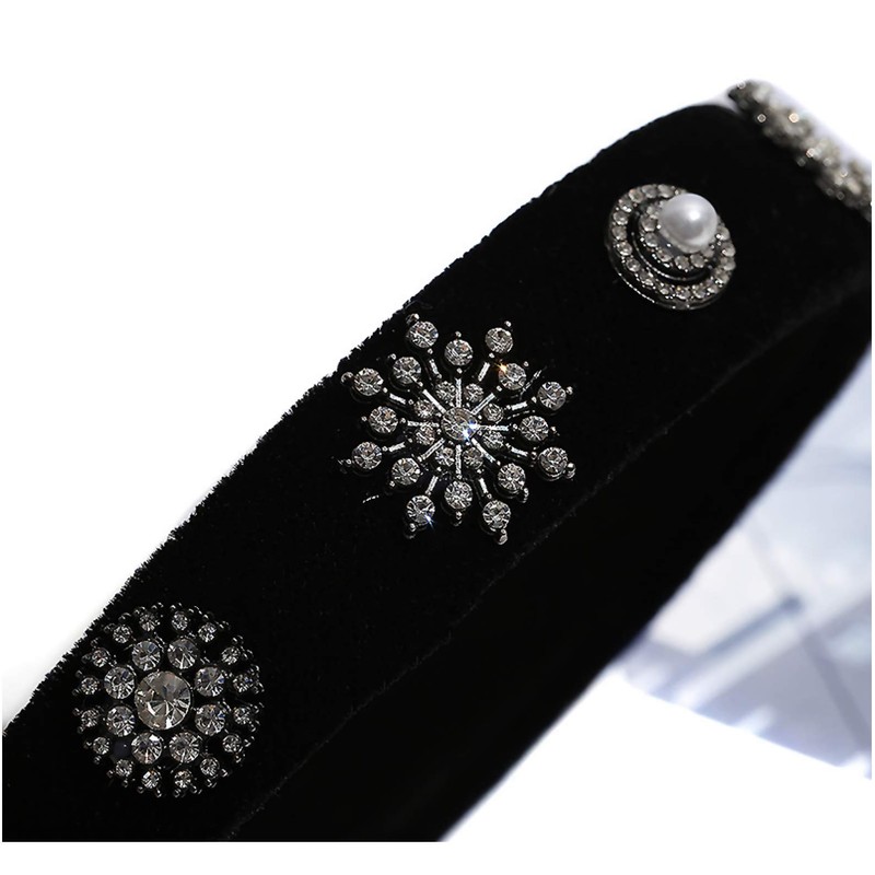 Donalie Women's Velour Headband Black Hair Band Hair Accessory