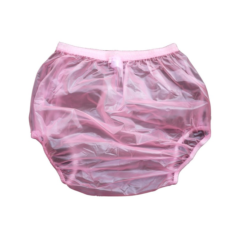 Haian Adult Incontinence Pull-on Plastic Pants 3 Pack (3X-Large, Transparent
