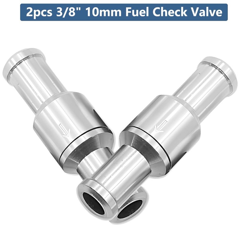 Saipe 2pcs 3/8" 10mm Fuel Check Valve Non-Return One Way