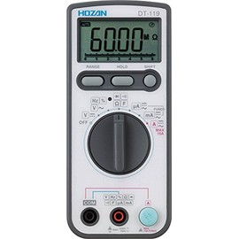 ホーザン(HOZAN) デジタルマルチメータ 立てかけて使用可能なスタンド、キャリングケース付属 最大表示:6000カウント DT-119