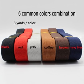 Dortrue 1 Inch 18 Yard Colored Sewing Elastic BandHeavy Stretch High Elasticity Elastic Spool for Sewing Pants Waistband, Straps, Craft DIY Projects