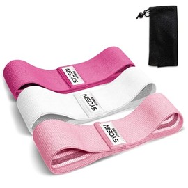 Resistance band set for strength training, yoga, and home gym workouts—exercise bands for men and women.