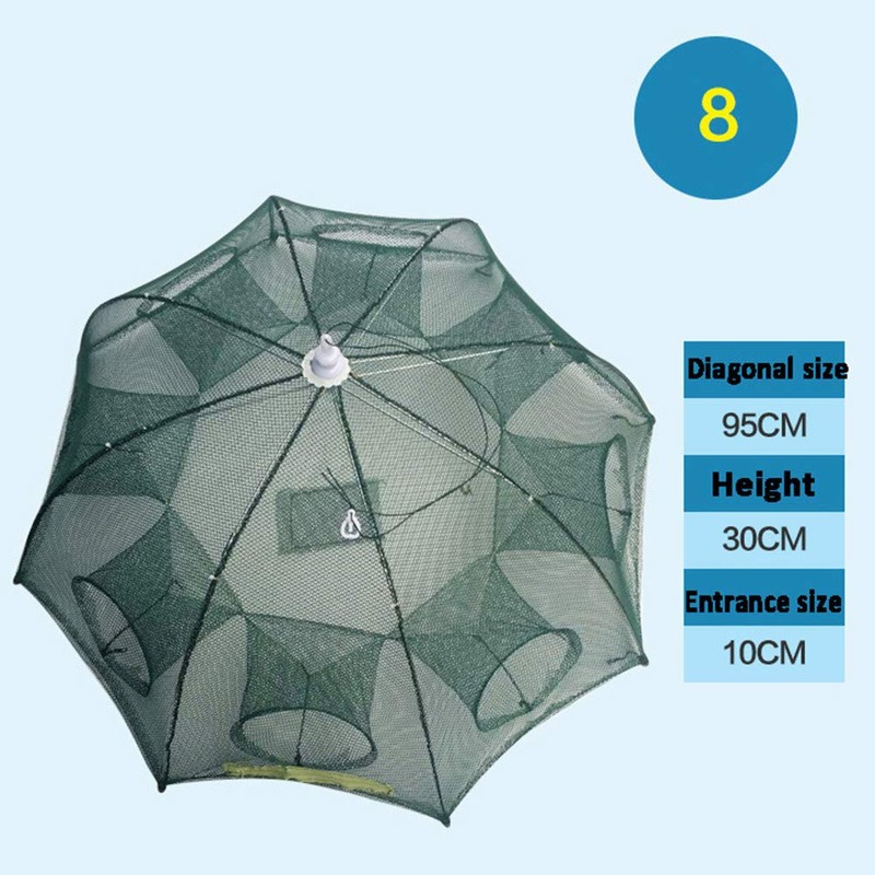 TOPIND Fishing Net Cage Foldable Fishing Bait Net Mesh Trap