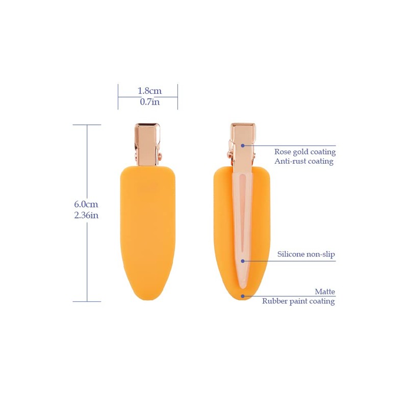 minihope Pinzas planas para el cabello de maquillaje, pinzas para