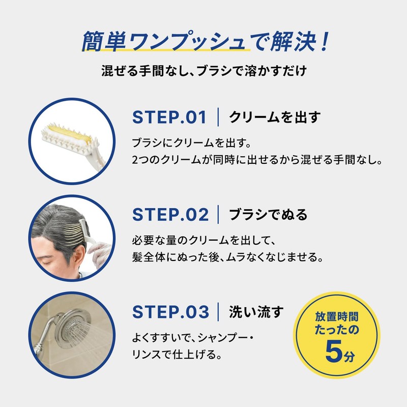 ホーユー メンズビゲン グレーヘア (ダークグレー) 1剤40g+2剤40g [医薬部外品]