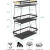 Sevenblue 3 Tier Fruit Basket for Kitchen Counter with 2