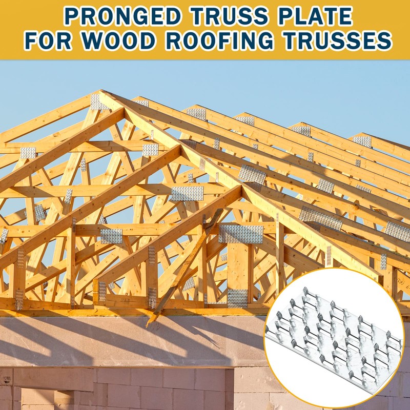 Shimeyao 40 Pcs 2x4 Inch Pronged Truss Mending Plates Galvanized
