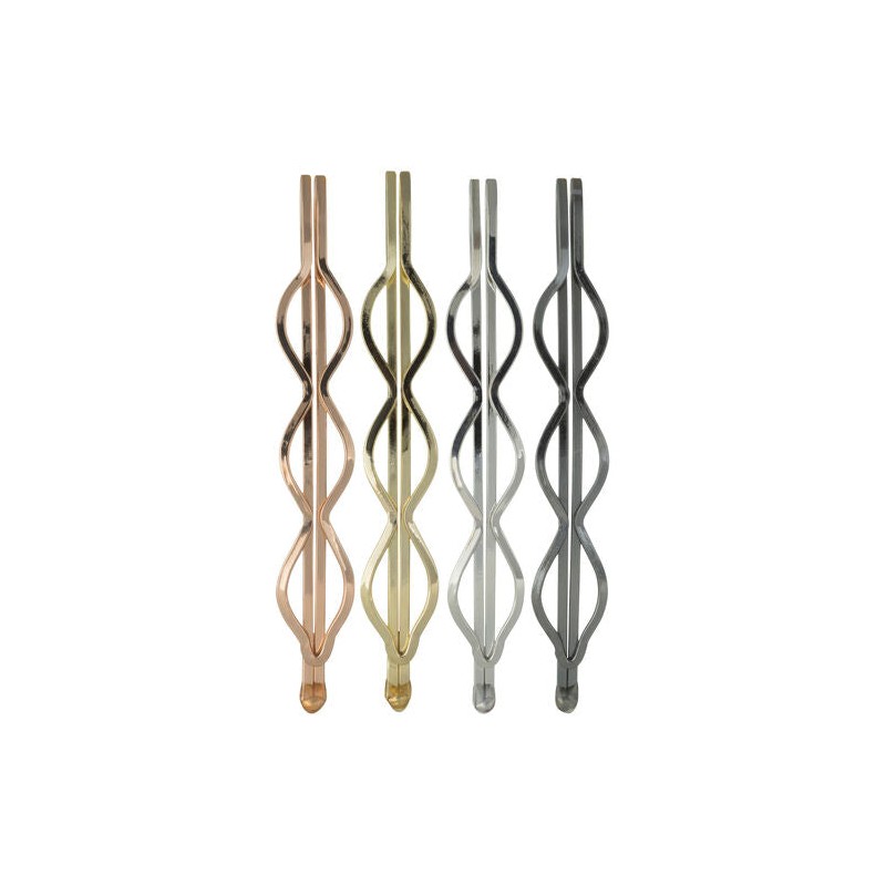 Lady Jayne Metallic Swirly Slides 4 Pack