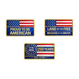 America 250 Patriotic Flag Pin Set of 3