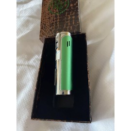 Rocky Patel Envoy Five Jet Cigar Lighter - Chrome and Light Green - New
