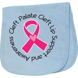 inktastic Cleft Palate Cleft Lip Awareness Ribbon Baby Burp Cloth Light Blue 29e49