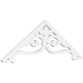 Ekena Millwork GPP060X010X100FIN Finley Architectural Grade PVC Gable Pediments, 60"W x 10"H x 1"P (4/12) Pitch