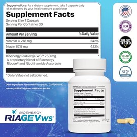 Suplemento NAD+ de 750 mg - Ribosida de nicotinamida avanzada para antienvejecimiento y apoya la energía celular | Nad Plus promueve el ADN y la salud