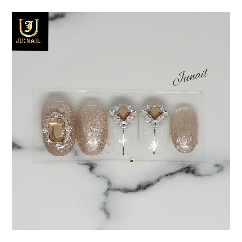 Golden Shadow Homemade Nail Tips - Short Oval / 골든셰도우