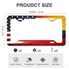 2PCS Premium Vintage USA and Colombia Flag License Plate Frames,