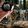 3D Wolf Crystal Ball with Stand Lase Engraved Glass Sphere