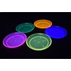 Blacklight Reactive Party Plates with FREE Blacklight Balloons (80, 6