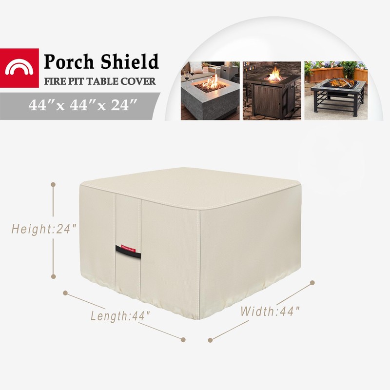 Porch Shield Fire Pit Cover - Waterproof 600D Heavy Duty