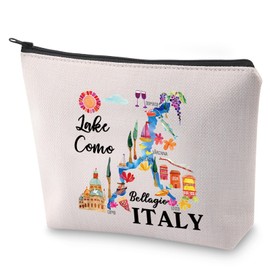 Lake Como Map Cosmetic Bag Bellagio Travel Gift Lake Como Bellagio Italy Makeup Bag Gift for Traveler (Lake Como)