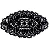 SUNONE11HKA 21 Inch Length Oval Lace Crochet Flowers Doilies Tablecloth