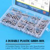 Glarks 111Pcs M5 x 8mm 10mm 12mm 16mm 20mm 25mm