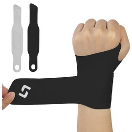 AOOWU Wrist Supports, 2 Pack Wrist Compression Strap and Support Wrist Brace Sport Unisex, Wrist Brace UltraThin & Adjustable for Fitness, Weightlifting, Tendoniti, Carpal Tunnel Arthritis