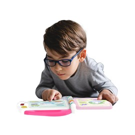 L LET'S PLAY Libro Electrónico Inteligente de Aprendizaje en Inglés para niños | Libro Educativo con Sonido Edad de 3 años en adelante | Juego electrónico con 108 Palabras de Varias categorías (Rosa)