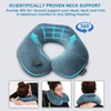 Inflatable Travel Neck Pillow for Airplane Train Car Washable Pillowcase