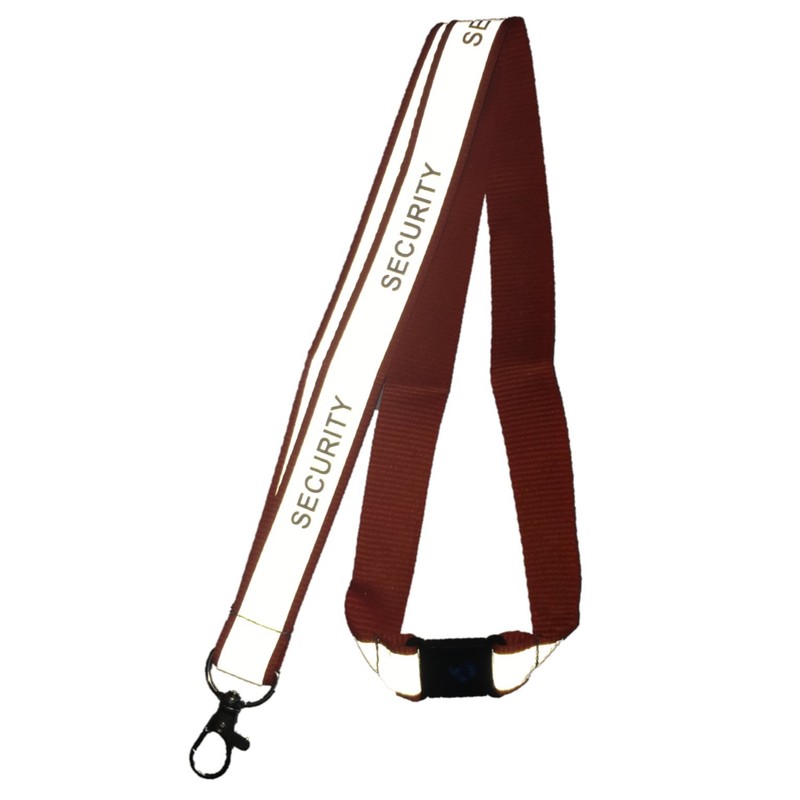 Reflective Security Lanyard with Safety Breakaway (Orange)