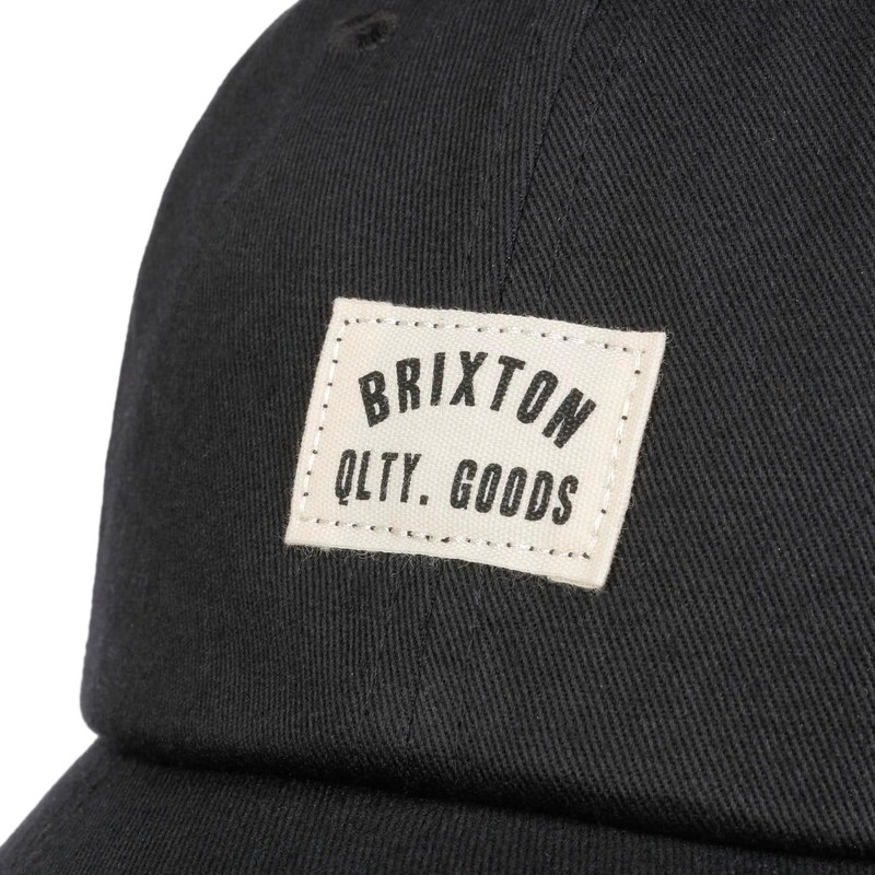 Brixton Woodburn Cap Baseball Cap Curved Brim Metal Buckle, Black