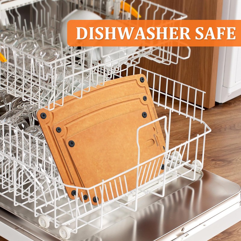 Barenthal 2PC Cutting Boards for Kitchen Dishwasher Safe Eco-Friendly Composite