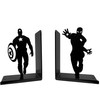 HeavenlyKraft Superhero Bookends | Decorative Bookends for Shelves | Non-Skid