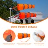 2Pcs Hanging Reflective Windsock Flags for Outside Rip Stop Airport