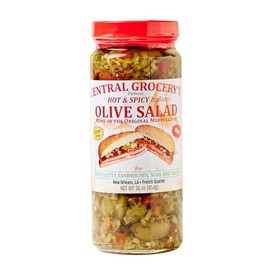 Central Grocery Hot & Spicy 16 Ounce Olive Salad (1 Jar)