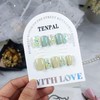 TENPAL Handmade Press on Nails Short Square Spring Summer Olive