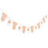Little Pumpkin Bodysuit Baby Shower Banner - Orange Gingham Party