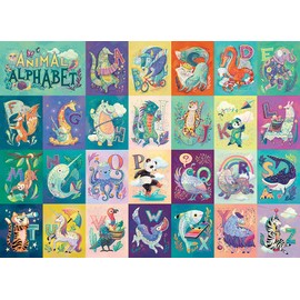 Cobble Hill Family Piece's 350 Puzzle -Animal Alphabet - Sample Poster Included