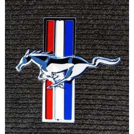 ZIC Motorsports Ford Mustang Color Tri-Bar Heavy Duty Metal Garage Wall Sign - 12" X 11"