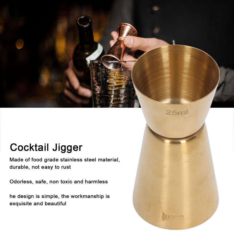 Double Head Cocktail Jigger Stainless Steel Gold Wine Jigger Bar
