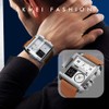 SKMEI Men's Digital Sports Watch, LED Square Large Face Analog