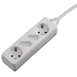 Hama 4-Way Power Strip (1.4 m Cable Length, with Child Safety Lock, GS Approved) White