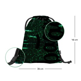 Baagl Gym Bag for Boys and Girls - Sports Bag for Boys, Children, Teenagers - School and Sports Shoe Bag, Sports Bag with Reflective Elements, Numbers