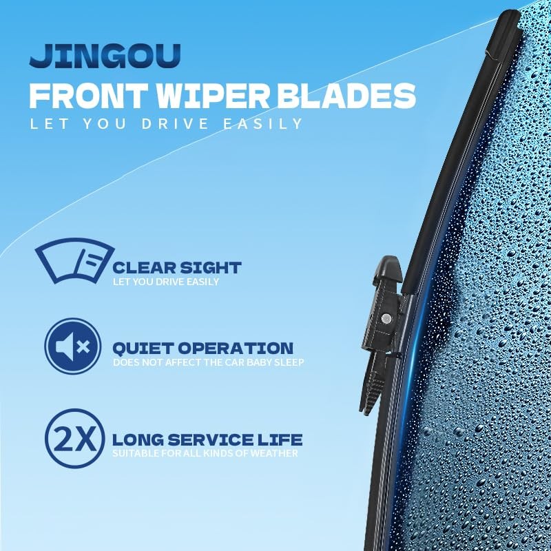 26"+20" Front Windshield Wiper Blades Compatible with Toyota Avalon 2005-2012