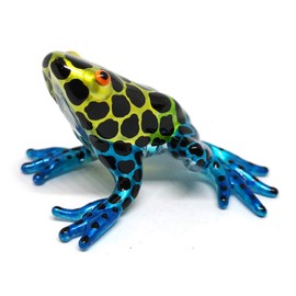 ZOOCRAFT Frog Decor Figurines Blown Glass Animals Poison Dart Hand Painted Art Miniature Garden Decoration Statues Collectibles