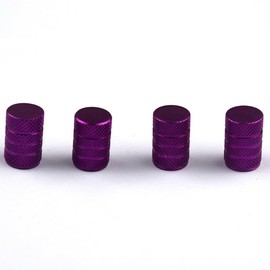 Metal Valve Caps Circle Purple for American Schrader Cars Moto Wheel Wheel Valve Cap Car (purple)