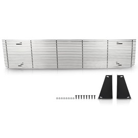 PIT66 Main Stainless Chrome Billet Grille Compatible with Chevy Blazer 1973-1980, Fit Chevy GMC C/K Pickup Suburban 1973-1980