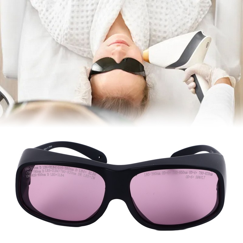 Cosmetology Safety Glasses Professional 808nm OD5 UV Blue Green Light